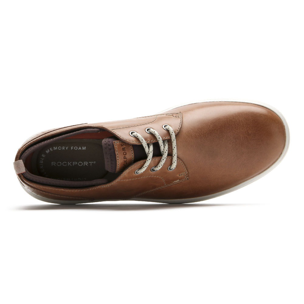 Oxfords Rockport Hombre Mexico - Zaden Plain Toe Marrom - GVNAC9378